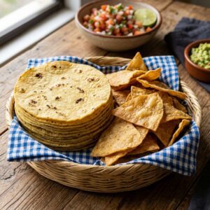 Totopos de Maíz Fritos Crujientes